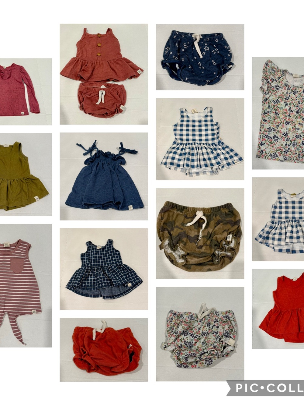 Kids Matching Sets - Assorted Girls Dresses & Bloomers (Blue, Red, Navy, Floral)